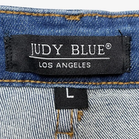 Judy Blue High Waist Tummy Control Double Button Jean Shorts 150269 - Picture 8 of 9